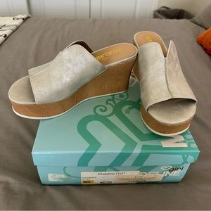 Madeline Girl Silver Wedge Platform Heels